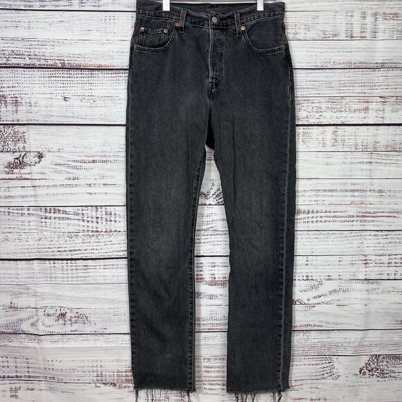Levi's 501 Original Fit Jeans Women's Size 29x32 (29x31) Button-Fly Raw Hem - Picture 2 of 14